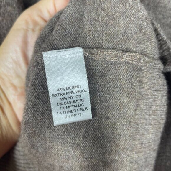 Banana Republic Women's LS Brown Gold Shimmer Stripe Sweater Dress XS Wool Blend - Picture 4 of 6